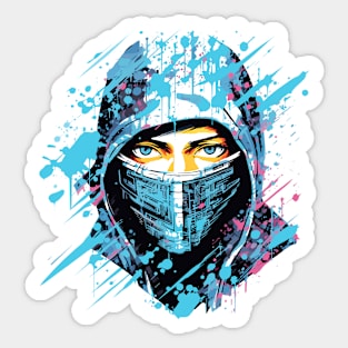 Ninja Game Urbain City Life Mistery Shadow Abstract Sticker